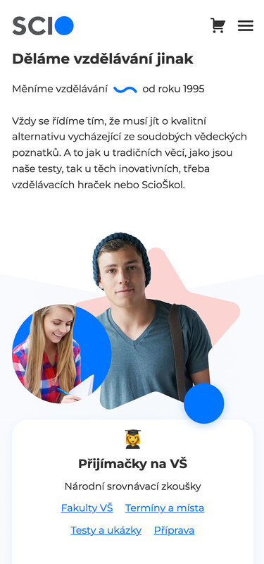 Náhled SCIO na mobilu